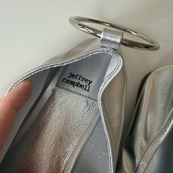 Jeffrey Campbell Tippy Ballet Flats Silver 8.5 - Picture 8 of 10